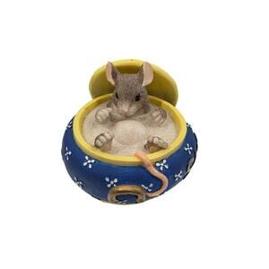 Fitz and Floyd Charming Tails "You Couldn't Be Sweeter" Mouse In Sugar Bowl